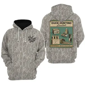 Combat Waterfowl - The Essentials Camo Hoodie 2, Men's Hunting Camo Hoodie, Vintage 3D, Gift Idea, Gift for Dad or Husband,Perfect For Outdoor Enthusiasts