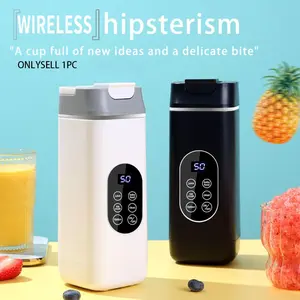 Portable USB Juice Blender with Digital Display, 12 Blades for Smoothies, Multi-Functional Travel Cup, Ideal for Gym, Office, Outdoor Camping