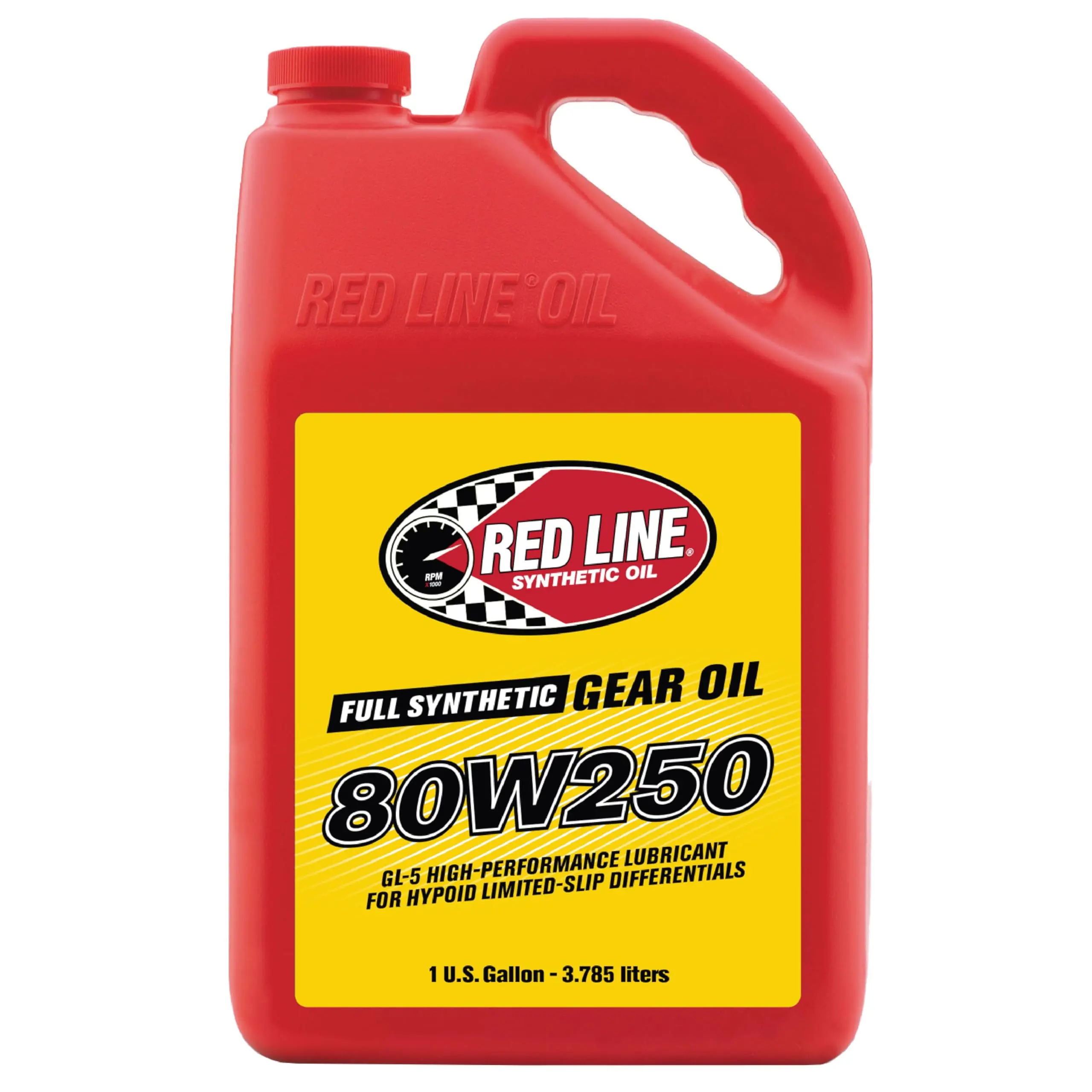 Red Line 58605 80W250 GL-5 Full Synthetic Gear Oil for Hypoid Limited Slip Differentials - 1 Gallon