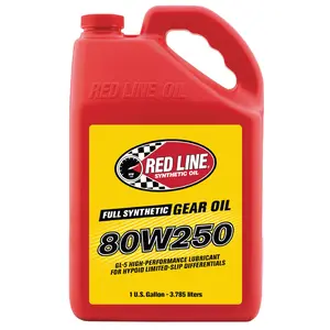 Red Line 58605 80W250 GL-5 Full Synthetic Gear Oil for Hypoid Limited Slip Differentials - 1 Gallon