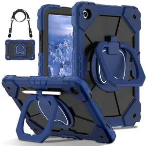 Adjustable Stand Tablet Case with Handle Grip, Shockproof Tablet Protective Cover, Tablet Accessories Compatible with Samsung Tab A9 Plus