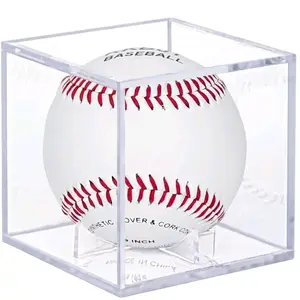 Baseball Display Case - UV Protected Acrylic Clear Baseball Holder Square Cube Ball Protector Memorabilia Autograph Display Box for Official Size Baseball