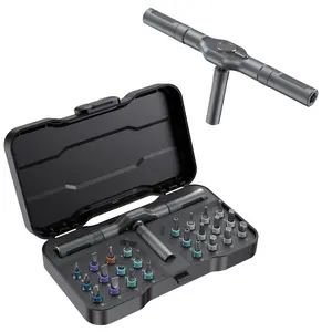 24 in 1 DlY Screwdriver Set,1 Set SwitchableScrewdriver Shape Magnetic Screwdriver Set,Compact and Portable Ratchet Screw0driver SetHome Repair Tool Box