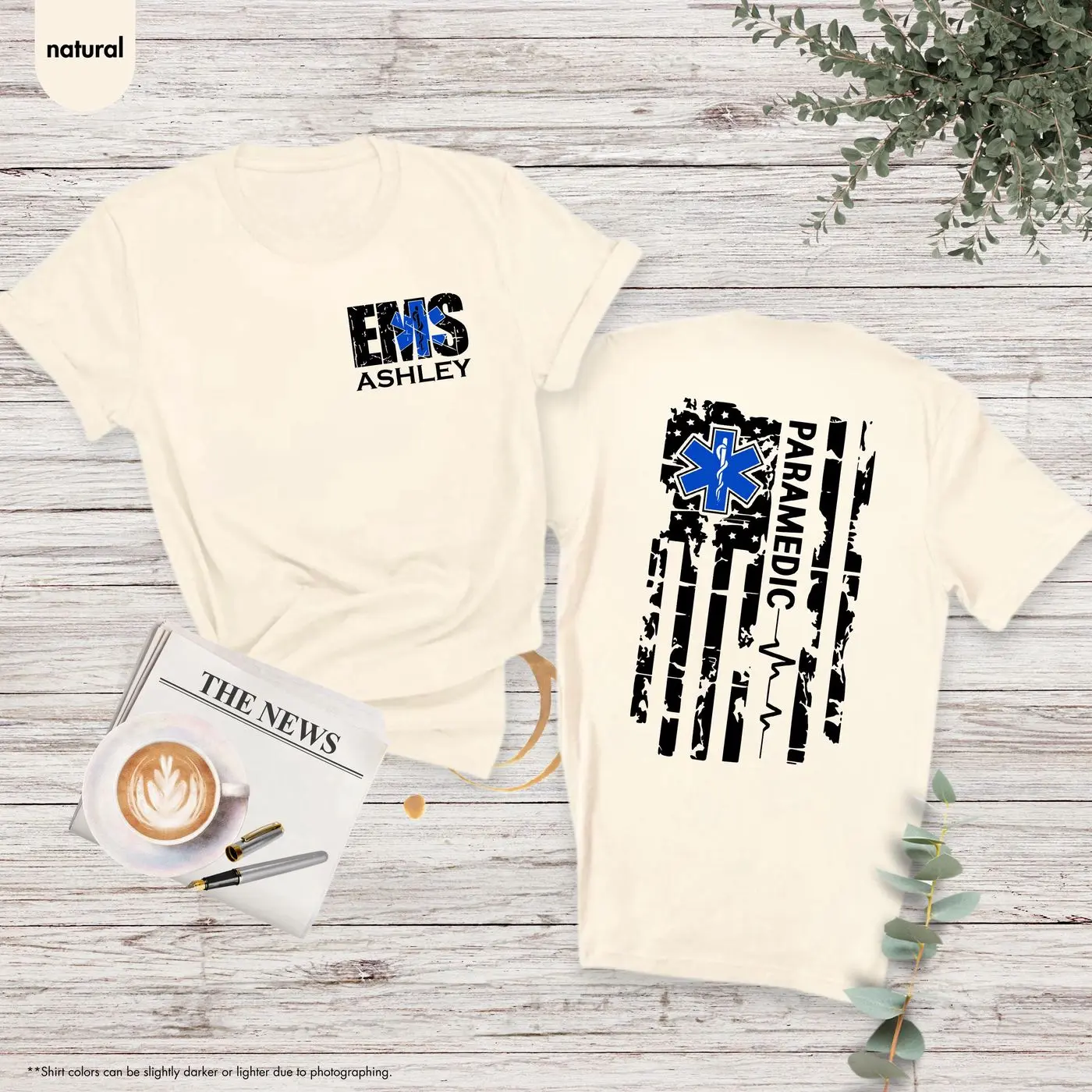 Personalized Paramedic Shirt, EMS Shirt, Paramedic Name Tee, Emergency Medical Technician, EMS Appreciation, Paramedic Gifts, Coworker Tee