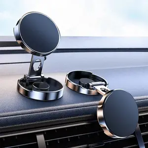 Foldable Magnetic Car Phone Holder, Dashboard/mid Console Universal, Strong Magnet Array, Foldable Design, Multi-Model Compatible