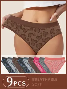 Women's Underwear Set, Sexy Low Waist Design, Perfect Gift for New Year Christmas Valentine's Day, Elegant Plain Style