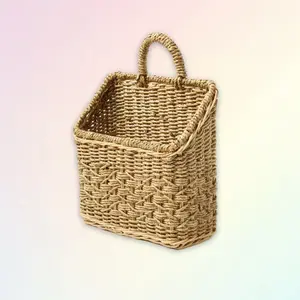 Upright Folio Grass Handwoven Basket - Decorative Storage, for Home, Threshold