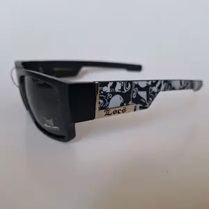 Locs Hardcore Shades 91085-SKL - Stylish Black Frame Sunglasses for Men and Women