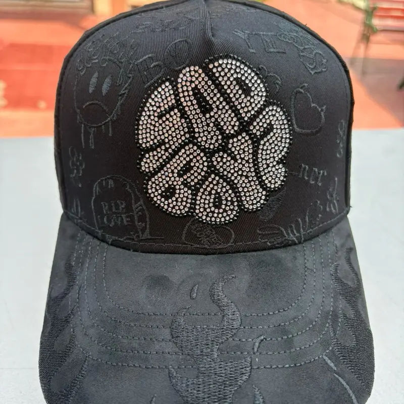 Dandy Hats x Sad Boys Crystal G5 Black Hat with Rhinestones