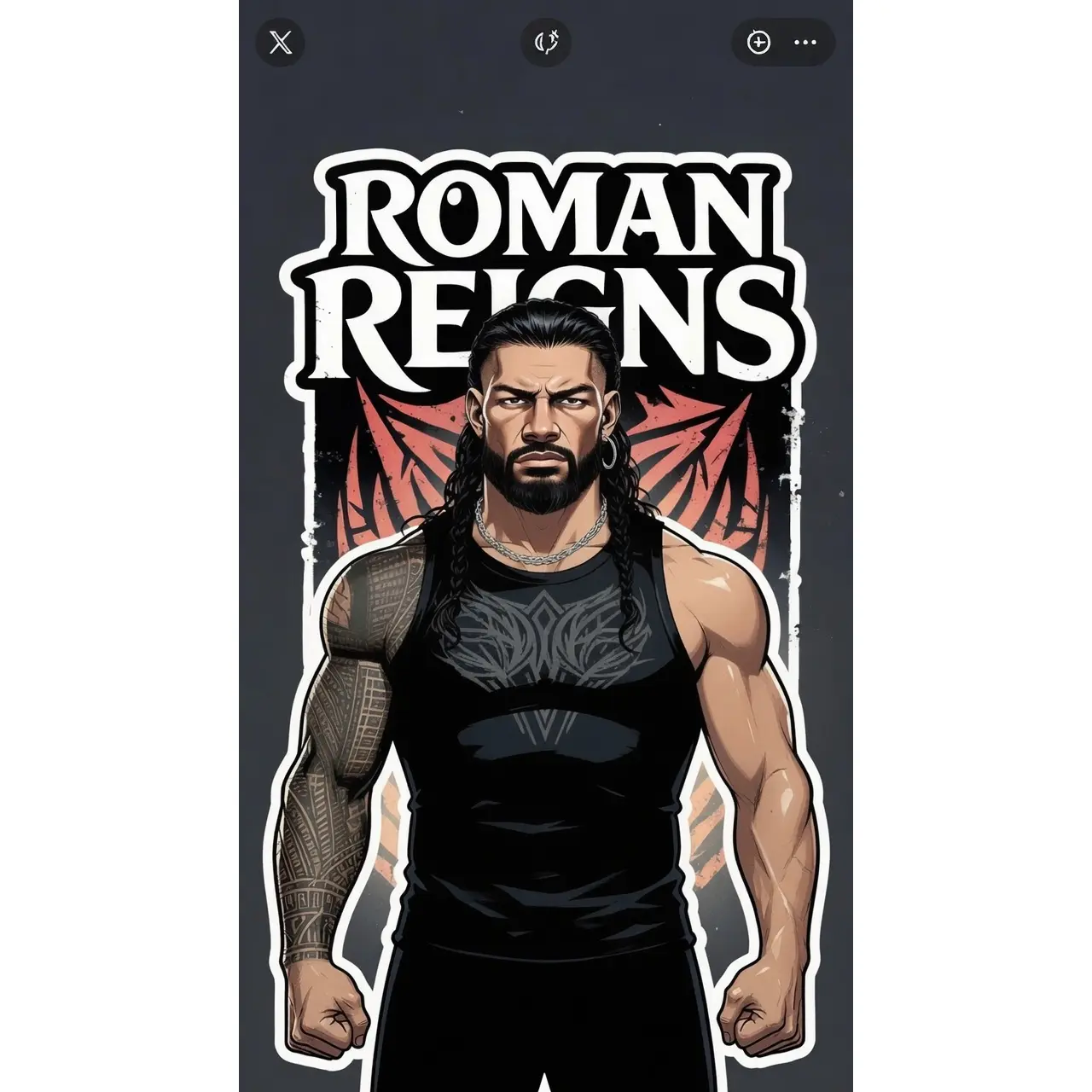 Roman Reigns Sticker, Vintage WWE Tee, Roman Reigns Wrestling OTC Tribal Chief Retro Wrestler Fan Gift