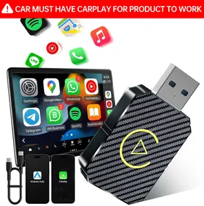 【Yurnlv】2 in 1 Wireless Apple CarPlay Adapter, for both Apple and Android,converts wired to wireless, suitable for factory wired CarPlay cars from 2016+