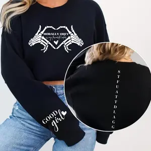 Morally Grey is my favorite color Sweatshirt | Good Girl Sweatshirt | Dark romance sweatshirt | Skull Hands sweatshirt | STFUATTDLAGG