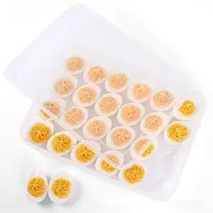 Deviled Egg Containers with Lid, Deviled Egg Tray Holder Carrier with Lid for 24 Eggs for  Party Kitchen Supplies Refrigerator Storage