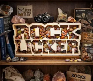Rock Shadow Box "Rock Licker" Lake Superior Agates | Beach Glass | Rocks | Yooperlites | Petoskey stones