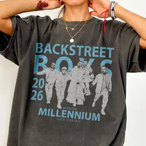 Backstreet Boys Shirt Millennium Tour Tee Vintage 90s Boy Band Graphic T-Shirt Retro Music Fan Gift