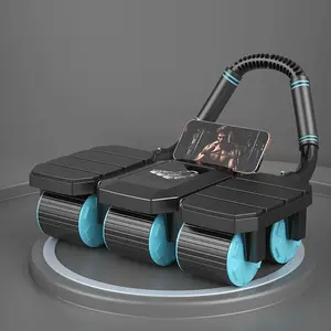 6-Wheel 8-Support Abdominal Muscle Roller, Automatic Rebound Ab Wheel for Home Gym Core Training Abdominal Exercise Machine, Abdominal Workout Equipment, Abdominal Core Trainer