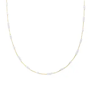 EVRY JEWELS Gold or Silver Plated Women's Hypoallergenic Marilyn Necklace
