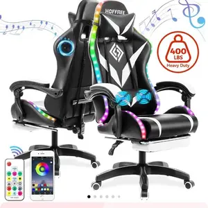 Led Gaming Chair with Colorful Accents, Adjustable Height, and Lightweight Design for Enhanced Gaming Experience