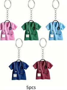 Nurse Life Acrylic Keychain – Blue Scrubs & Stethoscope Key Charms for Nurses, Medical Student Gift, Cute Hospital Badge Accessory
