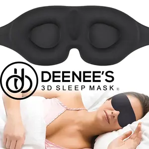 Deenee's Sleep Mask for Women and Men, Eye Mask for Sleeping, Eye Cover Blackout Masks, Weighted Sleeping Pad, Black Blindfold, Travel Accessories Relaxing