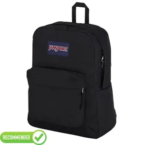 JanSport One Backpacks - Durable, Lightweight Bookbag with 1 Main Compartment, Front Utility Pocket with Built-in Organizer - Premium Backpack, Black