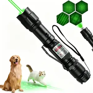 Rechargeable Interactive Cat Laser Toy – USB Charging Green Beam Pointer for Indoor Cats & Kittens, Pet Exercise Training Chase Toy for Daily Fun and Play
