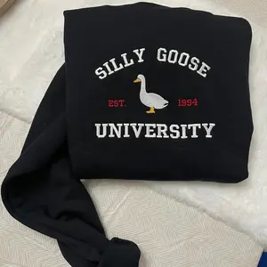 Silly Goose University Embroidered Sweatshirt Customized 6