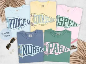 Custom School Staff Team Shirt Comfort Colors, Principal Tee, Counselor Tee, SPED Shirt, Nurse TShirt, Para TShirt, Teacher Gift, Back To School Tee, Full Sizes - TrendWear USA