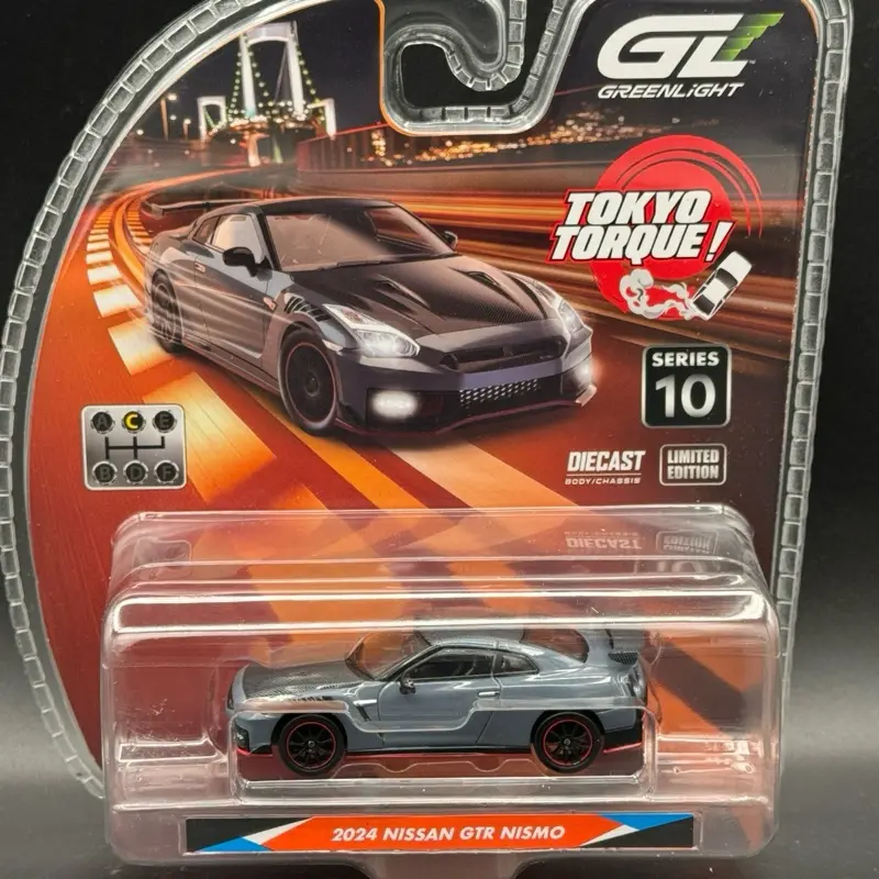 Greenlight Tokyo Torque - 2024 Nissan GTR Nismo - Gray - 1:64 Scale, Limited Edition - Collectible Model