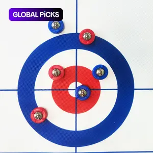 2-in-1 Tabletop Shuffleboard & Curling Game Set, 1 Set of Classic Strategy Board Game, Portable Family Game for Indoor and Outdoor Fun, Tabletop Games, Home Recreation Equipment #GLOBAL PICKS