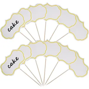 50 Pieces Blank Cheese Markers Food Labels Tags Toothpick Flags Chalkboard Cupcake Toppers Picks for Charcuterie Board Buffet Wedding Birthday Party Appetizer Decor