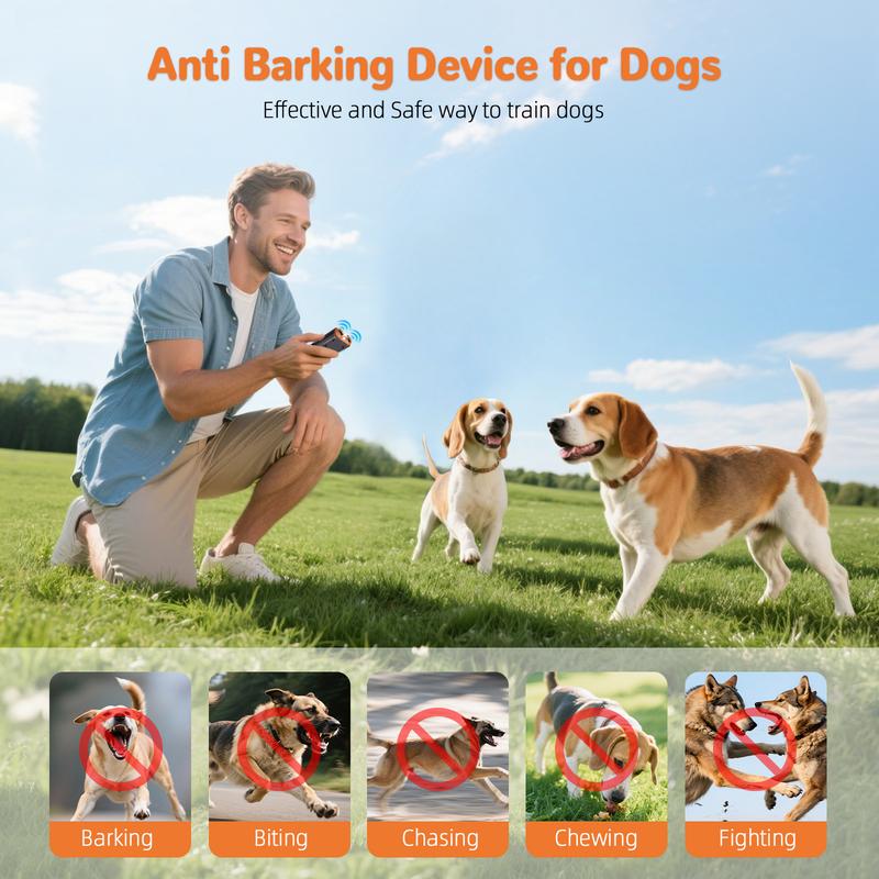 GoliPal 2026 Upgraded Ultrasonic Dog Training Aid with LED Flashlight & HD Display USB Rechargeable Handheld Device for Puppy Barking Issues Correction Functionality