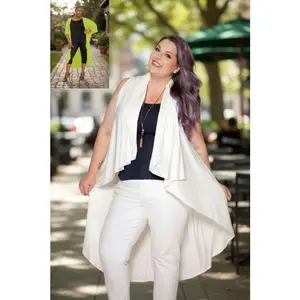 Shawl Dawls Long Hi Lo Shawl Vest - Ivory or Lime