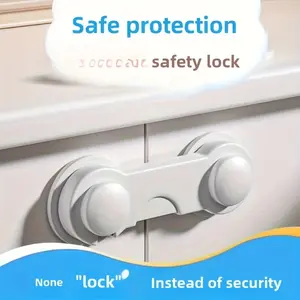 Yitape Strong Adhesive Child Safety Lock, No Nails Required, Baby Proof Cabinet Door Lock, Powerful Self-Adhesive Drawer Lock, Infant