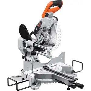 VEVOR Sliding Compound Miter Saw, 12-Inch Blade, 15 Amp Motor, 60-Tooth, Corded Double Bevel Sliding Miter Saw, LED Precision Alignment, Angle Adjustable, for Wood, Composite Decking, LaminatesVEVOR Super Brand Day