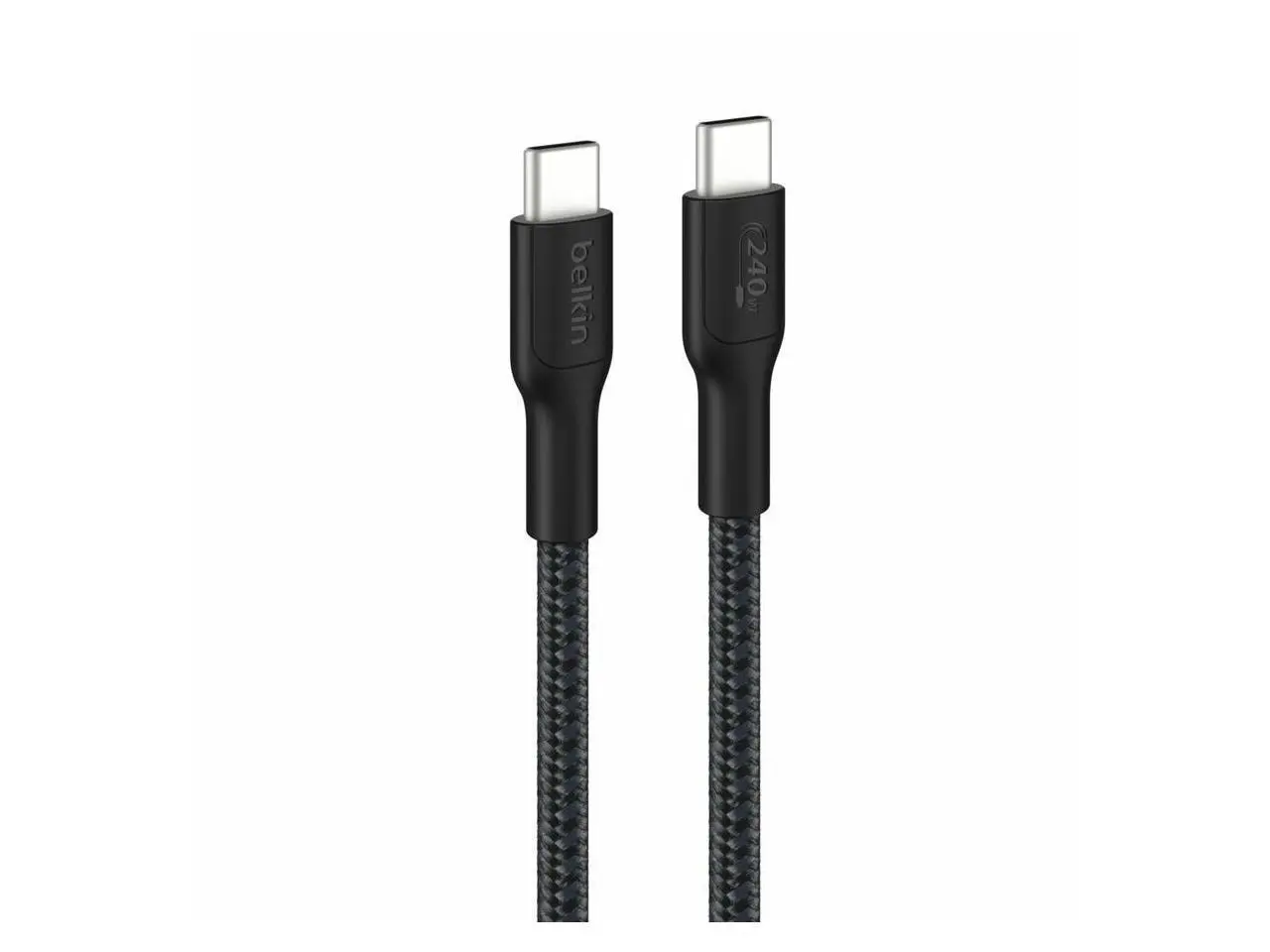 Belkin BoostCharge Pro USB-C to USB-C Braided Cable 240W - 9.8ft/3m - Black - CAB025FQ3MBK