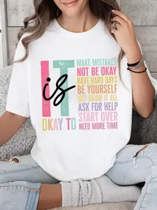 It's Okay To Make Mistakes Comfort Color Shirt, Special Education Teacher Shirts, Mental Health Tshirt, Back To School, Motivational Oversized Tee Summer Daily Wear