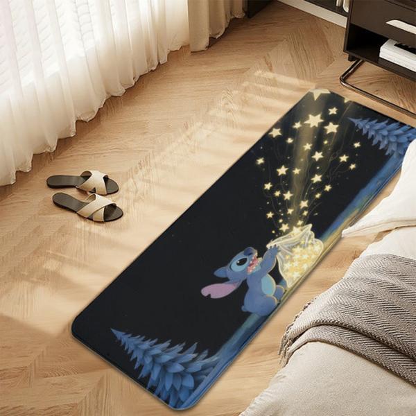 Disney Stitch Soft Floor Mat with Starry Night Design for Kids Room Decor Soft Material Playtime Friendly Ideal for Playtime and Relaxation