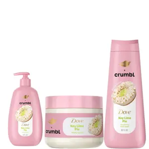 Dove Crumbl Key Lime Pie Body Wash, Body Scrub, Handwash Set - Your Skin Deserves Seconds - Gentle & Refreshing Formula