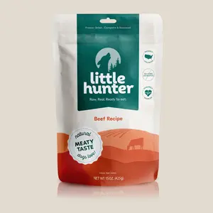 Little Hunter Freeze Dried Fresh Dog Food Raw Beef Recipe - Picky Eater-Approved Limited Ingredient Dog Food for All Stages - High Protein, Small Batch, Grain Free Raw Dog Food, 15 oz Premium Adult