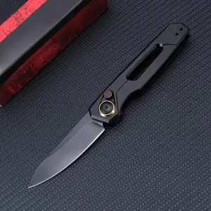 Premium EDC Pocket Knife – One-Hand Button Lock, Reverse Tanto Blade, Lightweight Aluminum Handle, Practical Everyday Carry Tool & Perfect Gift for Men, Husbands, Boyfriends & Outdoor Lovers