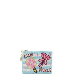Club Pickle Beaded Coin Pouch