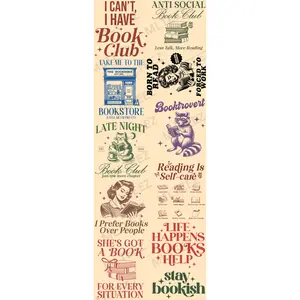I CAN'T I HAVE BOOK CLUB (1) (60 INCH) PREMADE GANGSHEET - 22X60 DTF TRANSFERS - DIRECT TO FILM