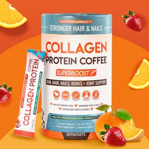 Skinny Coffee SuperBoost – Organic Instant Protein Coffee with Collagen & Multivitamins for Skin, Hair, Nails, Joints & Bone Support