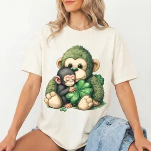 St. Patrick's Day Monkey Comfort Colors T-Shirt