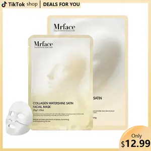 【Overnight Hydrogel Mask】MRFACE Real Deep Mask - Hydrating Facial Treatment for Sensitive Skin, Redness Reducing & Quick Soothing, Elasticity Enhancing, Firming & Moisturizing - 15/30 Day Skincare Plan Set