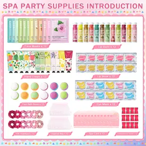 QIUFSSE Luxury 120 Pcs Spa Gift Box & Home Kit, All-in-One Set with 12 Bath Bombs, Lip Balms, Face Masks, Hand Creams & More for Complete Experience