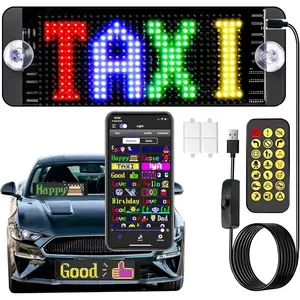 Programmable LED Signs - 7 "x3 Customizable Text and DIY Animated  Signs,USB 5V Flexible LED Matrix Panel  APP Controls Custom Text  Animated Light,Shops,,Hotels