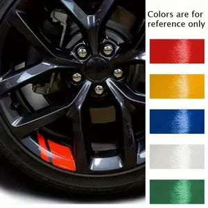 8 pieces of left-side reflective wheel hub stickers, automotive accessories, which can enhance visibility, Decal, Car Accessories