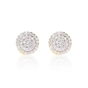 8mm Moissanite Cluster Earrings (Approx. 0.53CT) – 925 Sterling Silver Screw Back